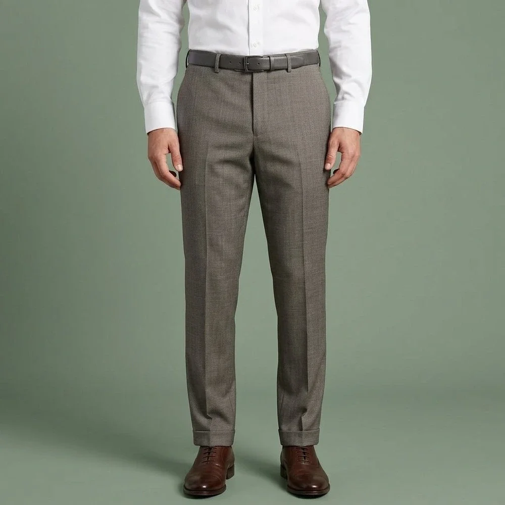 Banana Republic Tailored‎ Slim Suit Pants Mens 36x30 Grey Wool Blend EUC